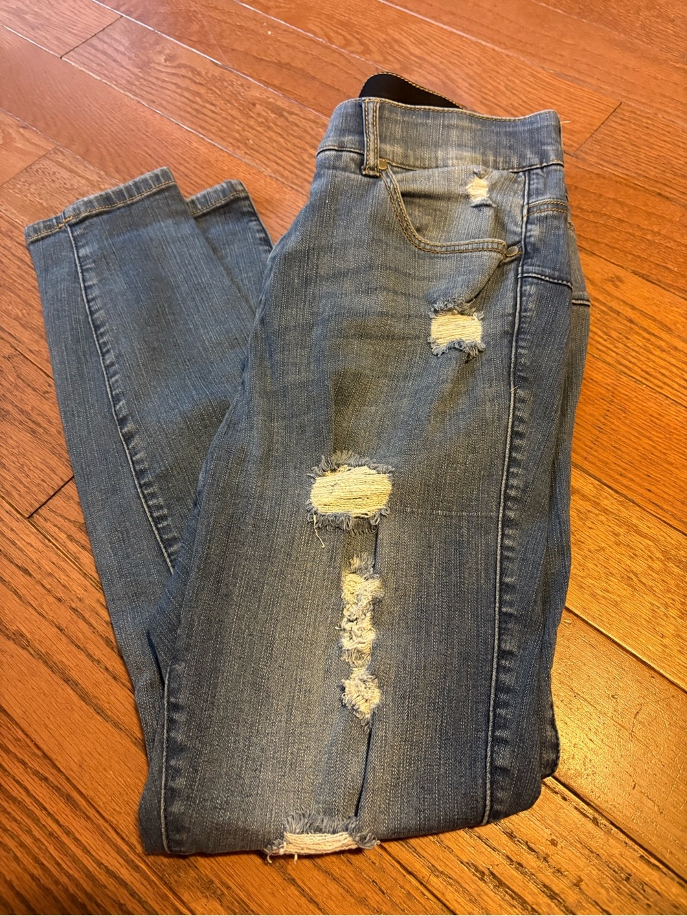 Torrid Distressed Blue Skinny Jeans
